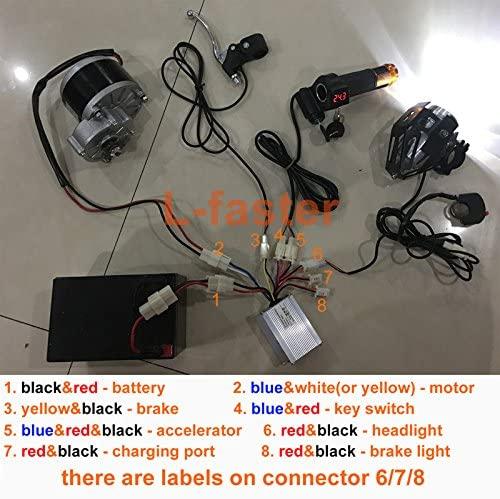 L-faster 24V36V250W Electric Conversion Kit for Common Bike Left Chain Drive Customized for Electric Geared Bicycle Derailleur
