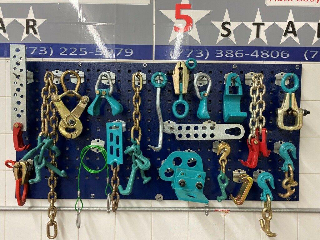 SET#26 AUTO BODY FRAME MACHINE HEAVY DUTY 20 PIECE TOOL AND CLAMP