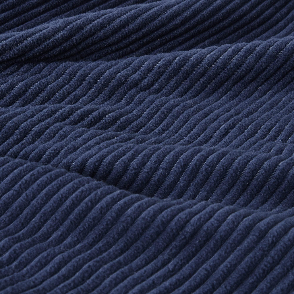 Gracie Mills Electric Blanket Luxurious Micro Fleece Ultra Soft Ribbed Textured,Fast Heating, Auto Shut Off, 20 Level Heat Setting Controller, Queen, Navy - BR54-3260