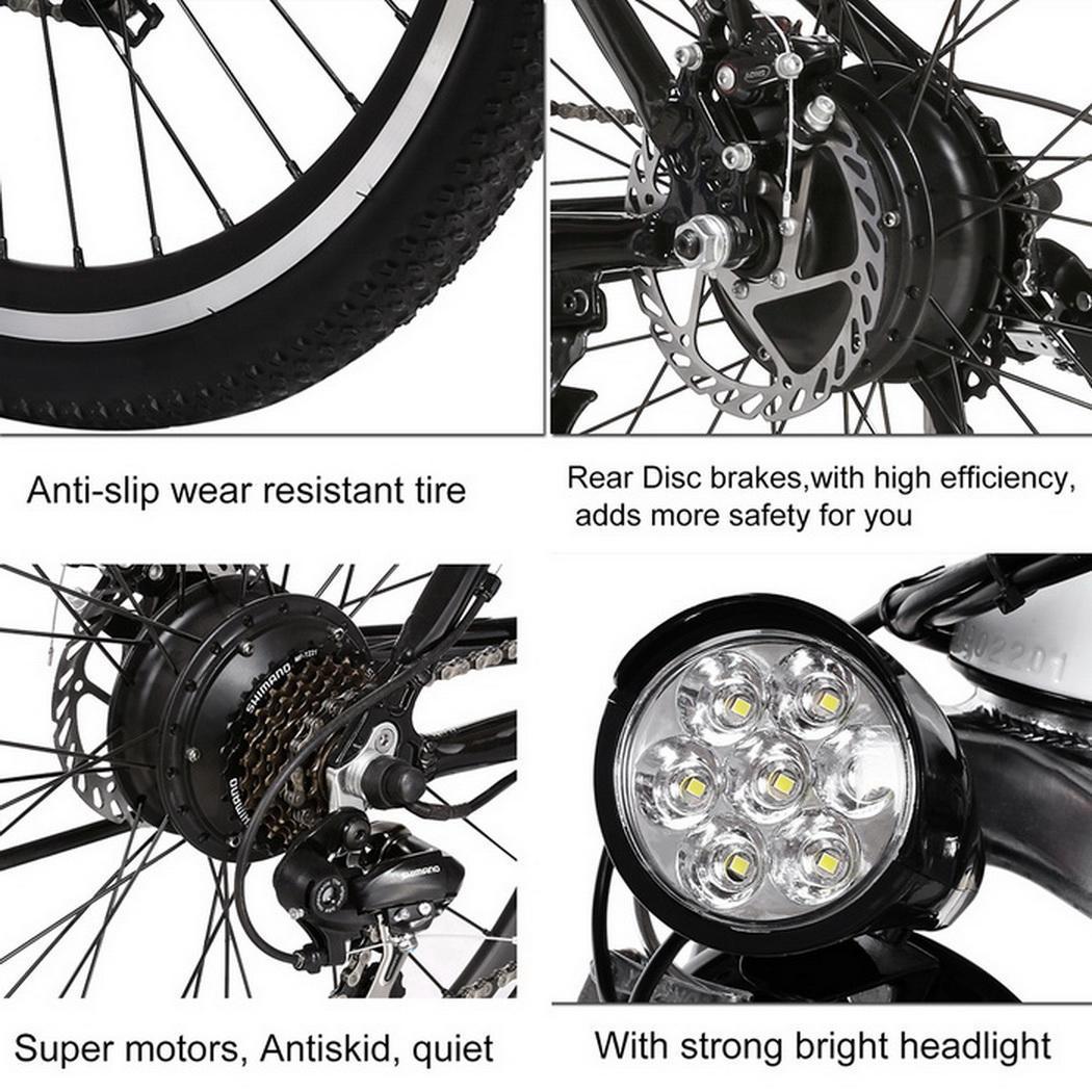 250W Electric Bike Adults Electric Mountain Bike, 26 In. Electric Bicycle 15Mph with Removable 8AH Lithium Battery, Professional 21 Speed Gears E-bike