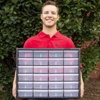 24-Drawer Plastic Drawer StoraCabinet for GaraOrganization, Bead Organizer, Building Bricks Storage, Teacher Toolbox, Makeup Organizer, 20" W x 6" D x 16" H, 10124 Black