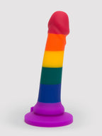 Lovehoney Super Soft Silicone Rainbow Dildo 7 Inch, Rainbow