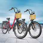 Electric Bike 350W Ebike 26'' Electric Bicycle, 20MPH Adults Electric City Bike with Removable 36v12ah Battery, Professional 6 Speed Gears