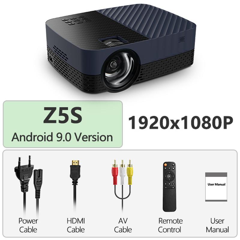 2022 projector full hd 1080p led theater android 9 smart tv mini beamer mobile 4