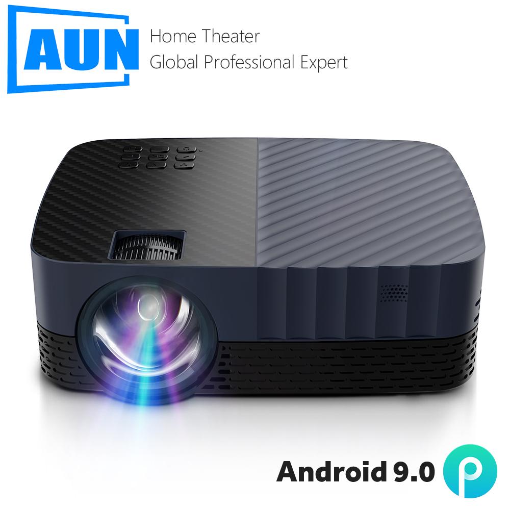 2022 projector full hd 1080p led theater android 9 smart tv mini beamer mobile 4