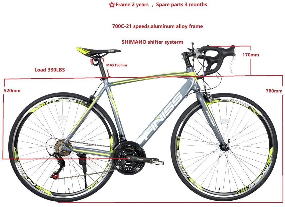 Road Bike,Foreveryang 21 Speed Adult Road Bicycle 700C Wheel,Men/Women Durable Aluminum Alloy Exercise Bike Cycling