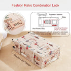 Spinner Trunk Luggage 26inch Women Cute Suitcase with Combination Locks