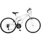 Dual Suspension Mountain Bike, 26 in wheels, 18 in frame, Men's Bike, White