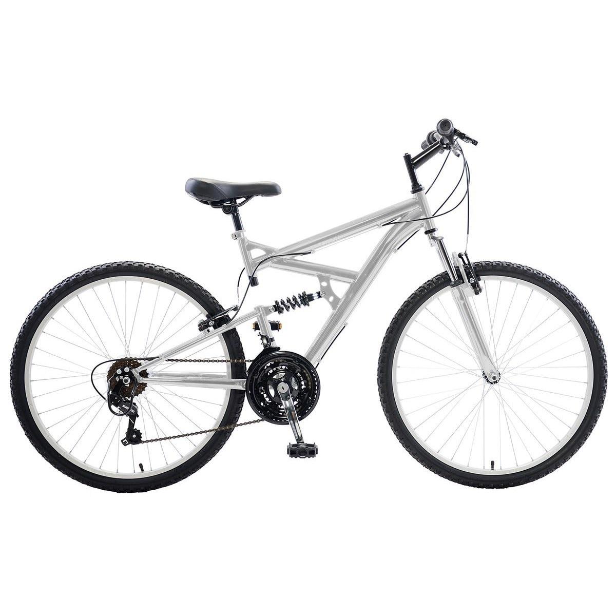 Dual Suspension Mountain Bike, 26 in wheels, 18 in frame, Men's Bike, White