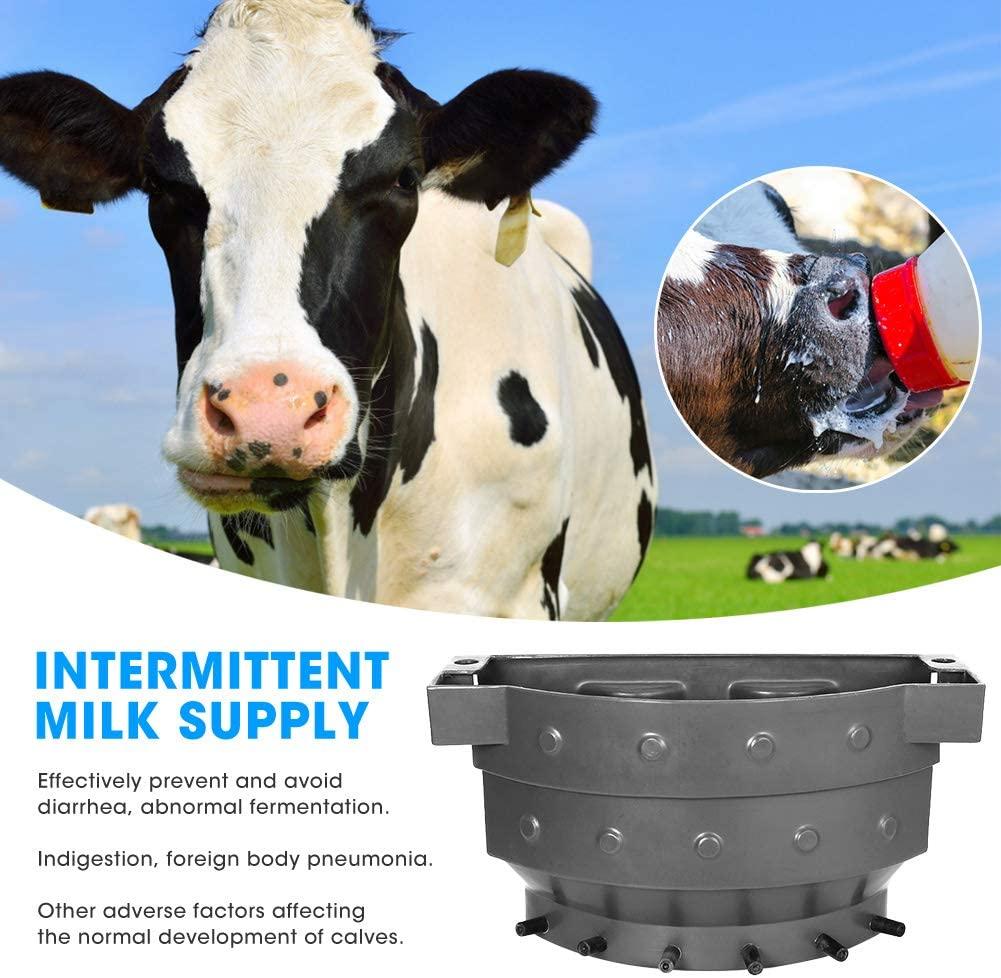 taidda- high capacity calf milk feed bucket, durable livestock milk feed bucket, for cattle livestock(6-mouth feeding bucket set)