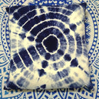 Tie Dye Shibori Cushion Covers, Indigo Colour, Decorative Cotton Throw, Shibori Sofa Pillow Cases, Bohemian Pillow Shams Outdoor Cushion Cover 16x16 (50)