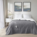 Gracie MIlls Polyester and Cotton Fleece to Sherpa Heated Blanket ST54-0104