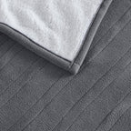 Gracie MIlls Polyester and Cotton Fleece to Sherpa Heated Blanket ST54-0104