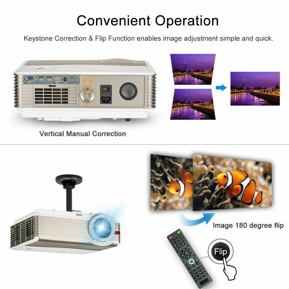 full hd led wifi projector smart home theater 1080p xbox game youtube tv hdmi us