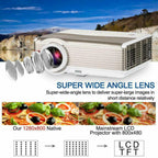 full hd wifi projector smart home theater 1080p netflix youtube tv hdmi usb us