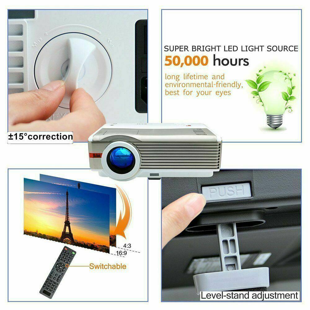 full hd led wifi projector smart home theater 1080p xbox game youtube tv hdmi us