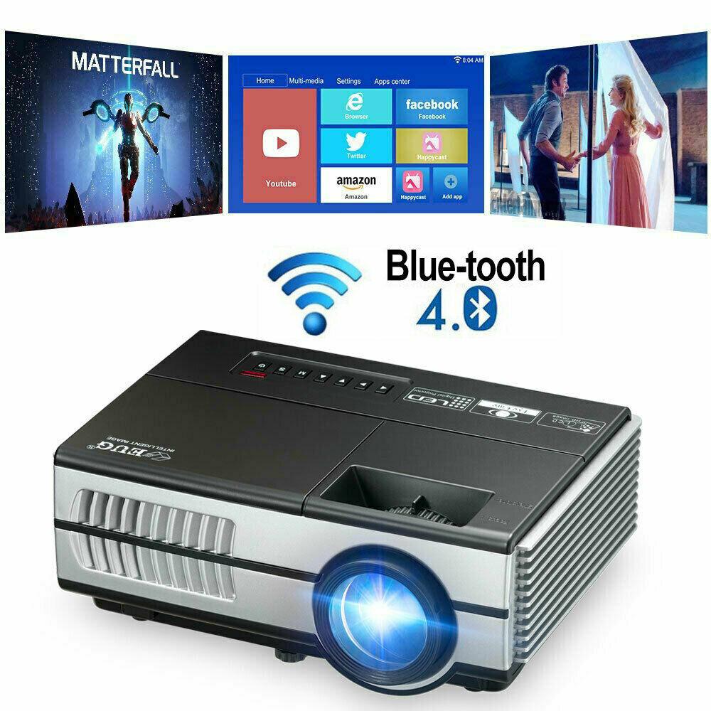 eug wifi projector smart home theater youtube netflix apps airplay tv zoom hdmi