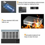 eug smart projector full hd home theater wireless 1080p airplay netflix zoom tv