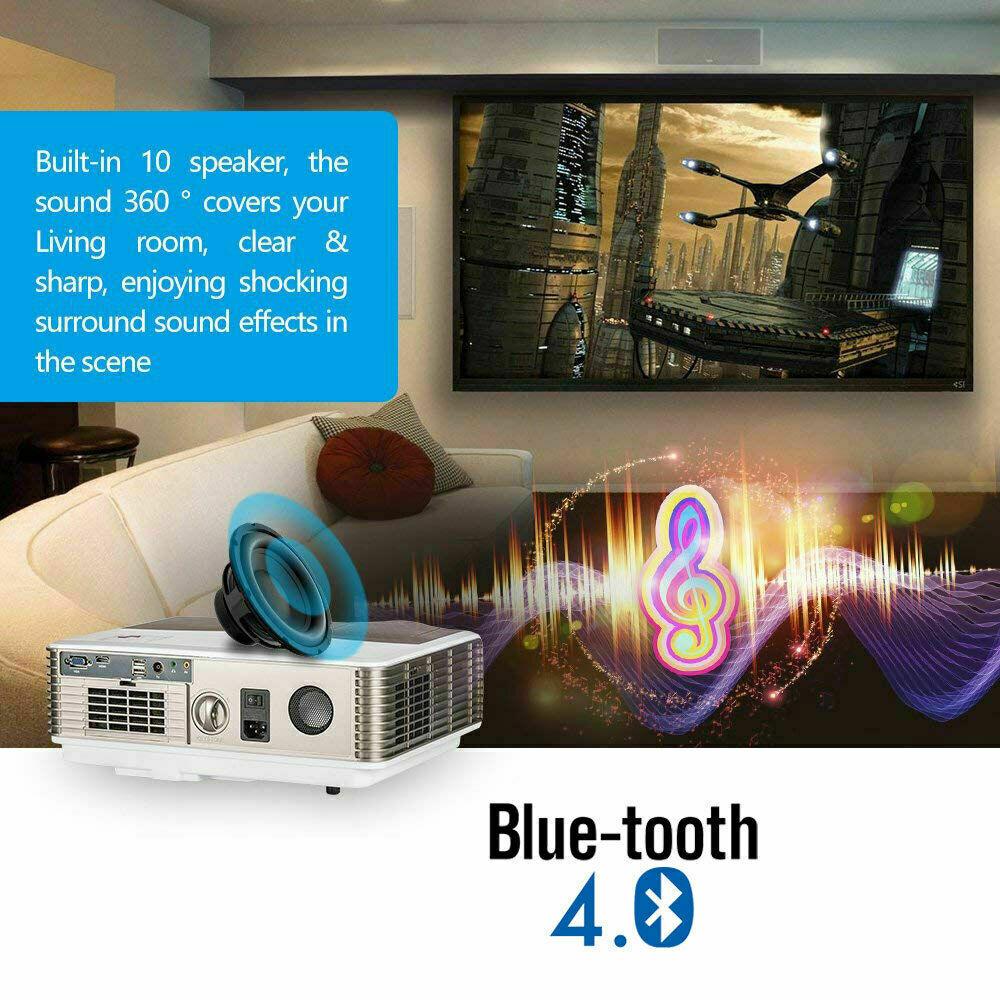eug wifi projector smart home theater youtube netflix apps airplay tv zoom hdmi