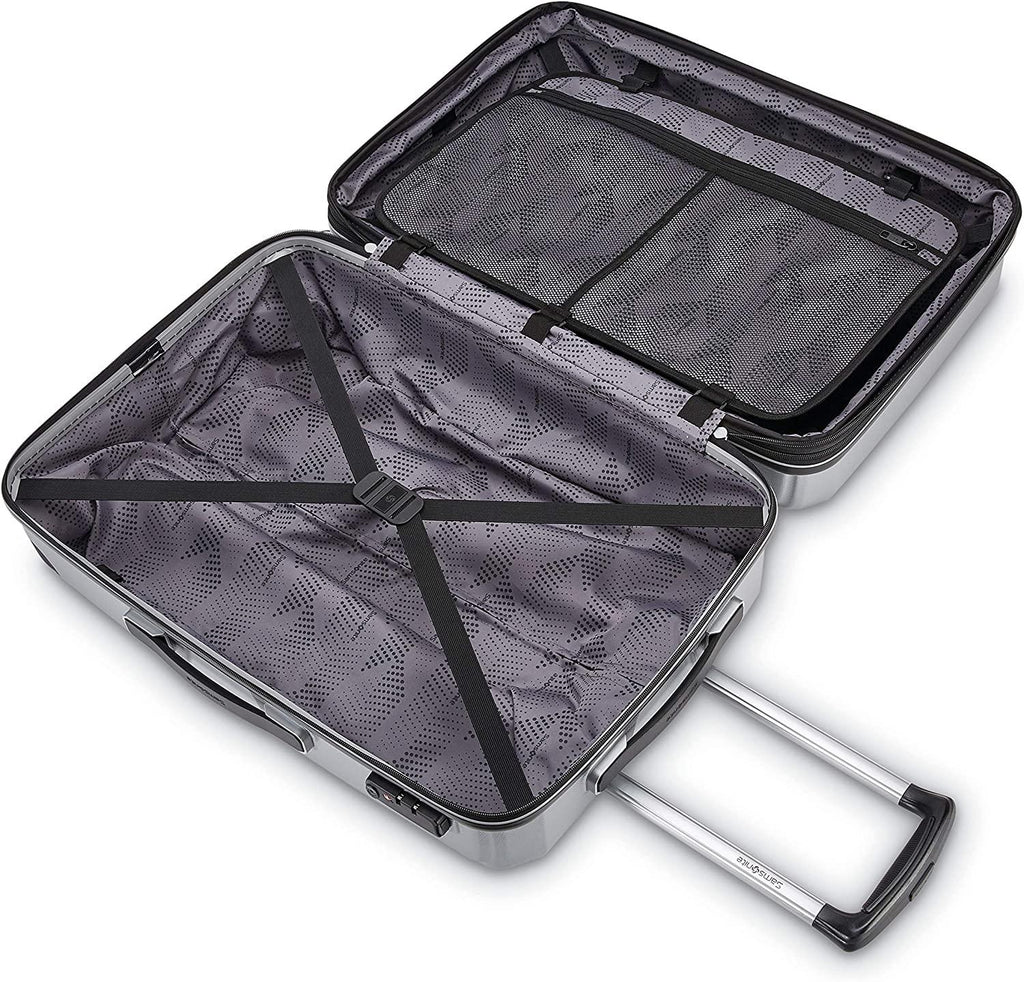 Winfield 3 DLX Hardside Expandable Luggage with Spinners, Silver, Carry-On 20-Inch