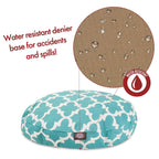 Teal Trellis LarRound Indoor Outdoor Pet Dog Bed With Removable Washable Cover By Majestic Pet Products