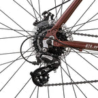 Hiland Road Hybrid Bike Urban City Commuter Bicycle with Disc Brake for Men Comfortable Bicycle 700C Wheels 24 speeds Bikes Red 57cm