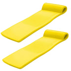 TRC Recreation Texas Recreation Sunsation 70 Inch Foam Raft Lounger Pool Float, Yellow (2 Pack)