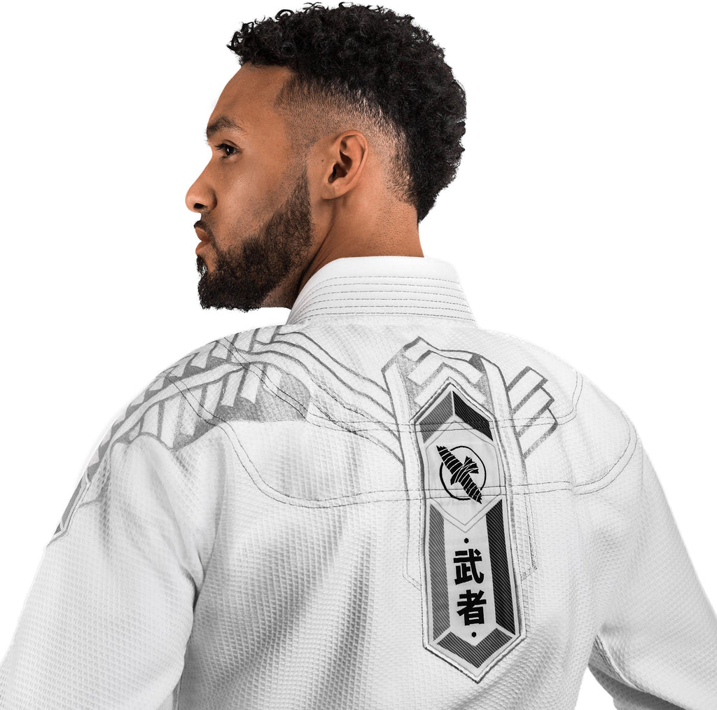 Hayabusa Warrior Gold Weave Jiu Jitsu Gi, White A0