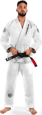 Hayabusa Warrior Gold Weave Jiu Jitsu Gi, White A0