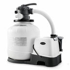 intex 16 inch 2,150 gph krystal clear saltwater system &amp; sand filter pump, gray