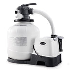 intex 16 inch 2,150 gph krystal clear saltwater system &amp; sand filter pump, gray