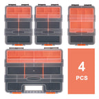 Hardware & Parts Organizers, 4 Piece Set Toolbox, Compartment Small Parts Organizer, Versatile and Durable StoraTool Box