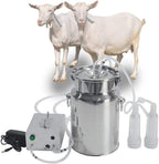 qlwykj 14l/7l electric milking machine for goat cow, vacuum pulsation suction pump milker machine, mini household milking machine, farm goat milking supplies cow milker
