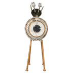 Alpine Corporation Metallic Barreled Reindeer With Warm White LED Lights