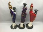 14" Mantle Nativity Figurines 3 Wise Men Candle Holders 2 Camels