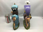14" Mantle Nativity Figurines 3 Wise Men Candle Holders 2 Camels