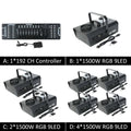 1500W Smoke Fog Machine LED Light RGB 3in1 Vertical Spray or 192 CH Controller Model 2*1500W LED Smoke Fog Machine