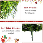 SESSLIFE 4pc Christmas Decoration Set, 2 Pre-lit Christmas Trees(4ft), 9ft Garland and 20in Diameter Wreath, Indoor Outdoor Christmas Decoration for Home Party Office, Green, TE1972