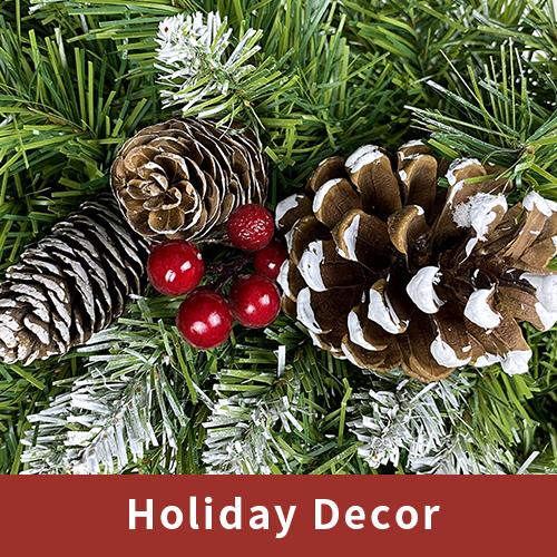 SESSLIFE 4pc Christmas Decoration Set, 2 Pre-lit Christmas Trees(4ft), 9ft Garland and 20in Diameter Wreath, Indoor Outdoor Christmas Decoration for Home Party Office, Green, TE1972