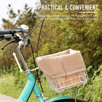 Viribus Adult Three Wheel Tricycle Single Speed Hybrid Cargo Cruiser Trike Bike with Removable Wheeled Basket Bell for Shopping or Dogs Dustproof Bag Exercise Bicycle (Light Green/26)