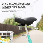 Viribus Adult Three Wheel Tricycle Single Speed Hybrid Cargo Cruiser Trike Bike with Removable Wheeled Basket Bell for Shopping or Dogs Dustproof Bag Exercise Bicycle (Light Green/26)