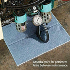 Pig Blue Super Absorbent Pads 50-Count | Oil Spill Mats | Made with 90% R...