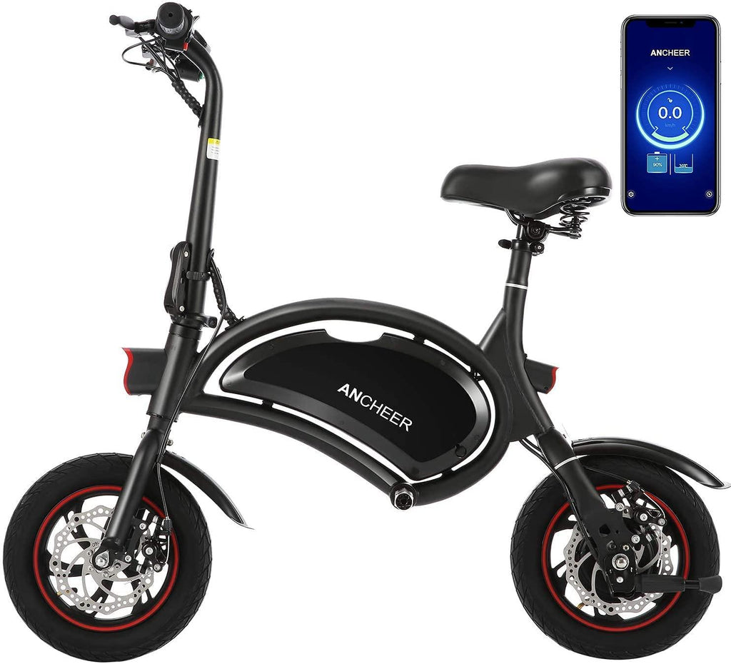 ANCHEER 14'' / 12'' Electric Bike Electric Bicycle, APP Control 500W / 350W Folding Electric Commuter Bike 20MPH Adults/Teens City Ebike with 48V 7.5Ah / 6Ah Battery