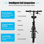 ANCHEER 14'' / 12'' Electric Bike Electric Bicycle, APP Control 500W / 350W Folding Electric Commuter Bike 20MPH Adults/Teens City Ebike with 48V 7.5Ah / 6Ah Battery