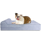 KOPEKS - Orthopedic Memory Foam Dog Bed With Pillow and Waterproof Liner &amp; Anti-Slip Bottom