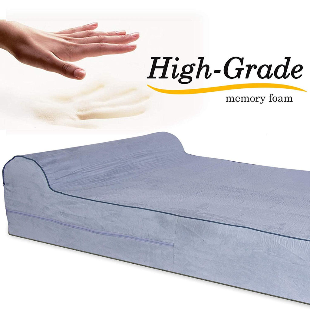 KOPEKS - Orthopedic Memory Foam Dog Bed With Pillow and Waterproof Liner &amp; Anti-Slip Bottom