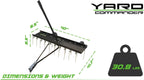 yard commander 40" tow-behind de-thatcher