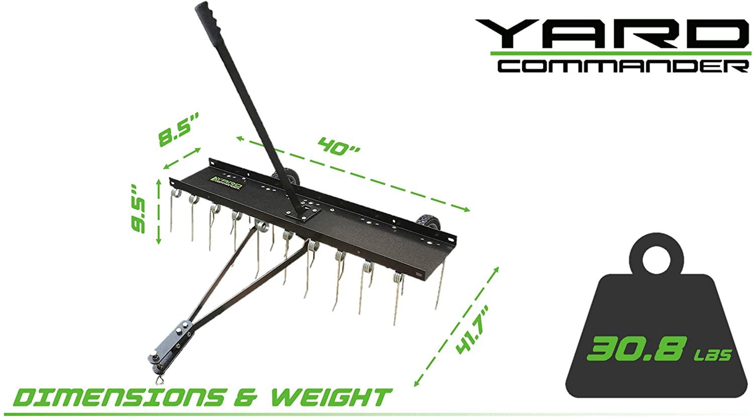 yard commander 40" tow-behind de-thatcher