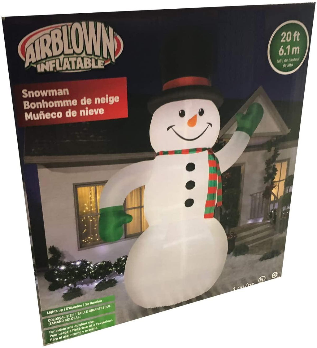Gemmy 20 FT Colossal Airblown Inflatable Snowman Indoor/Outdoor Holiday Christmas Decoration