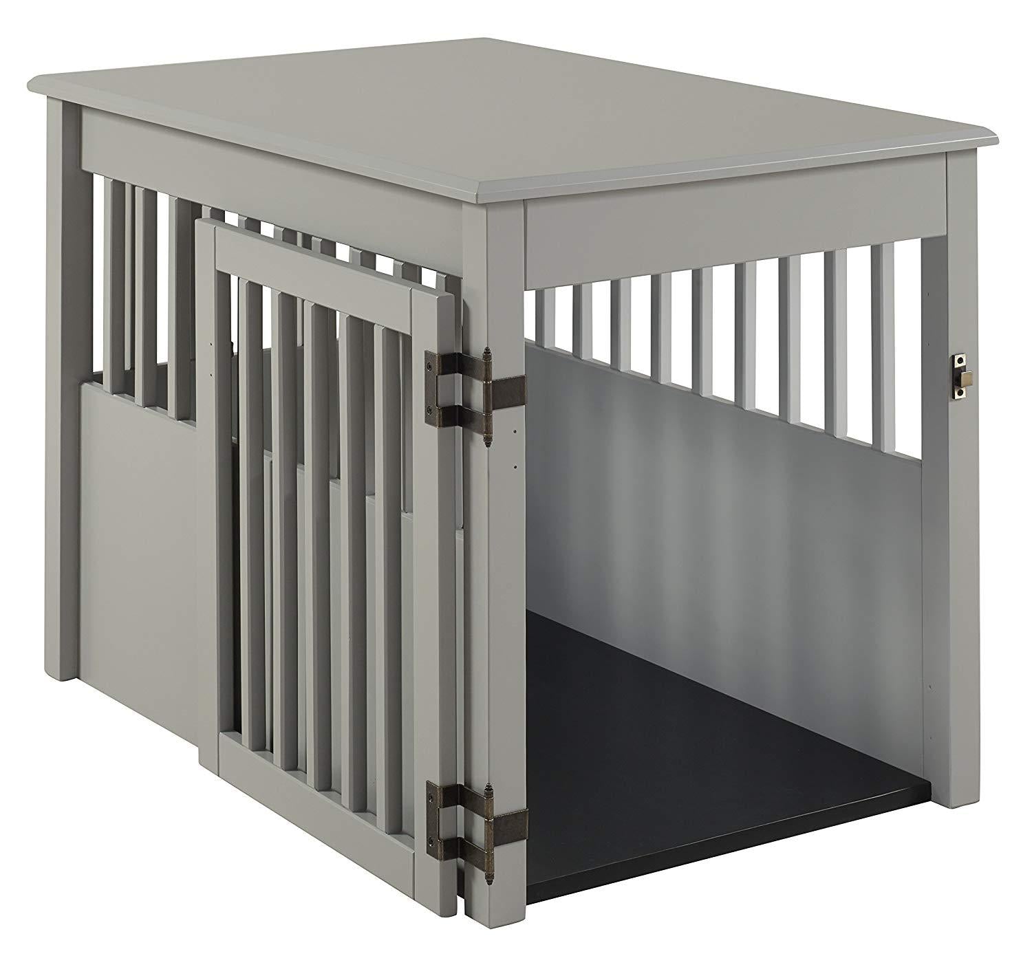 BarkLarPet Crate End Table - Grey Finish